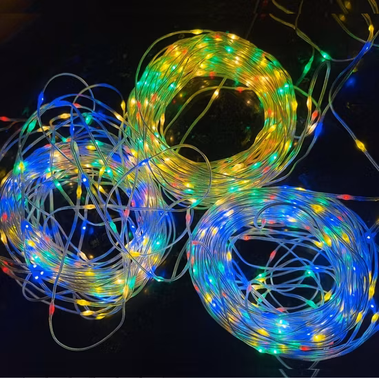 Luzes de túnel de Natal com iluminação LED colorida para decoração